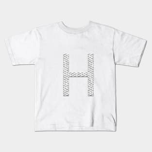 H Typographic monogram cutout Kids T-Shirt